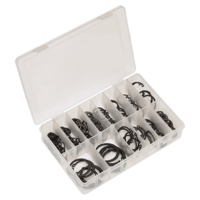 Sealey AB017CC Circlip Assortment 200pc Internal & External Metric