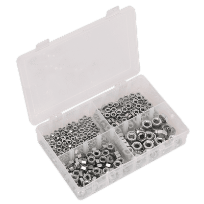 Sealey AB028SN Steel Nut Assortment 370pc M5-M10 Metric