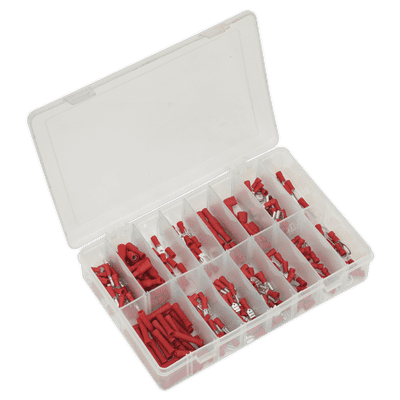 Sealey AB039RT Crimp Terminal Assortment 260pc Red