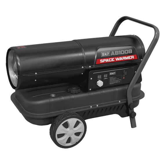 Sealey AB1008 Space Warmer® Paraffin/Kerosene/Diesel Heater 100,000Btu/hr with Wheels