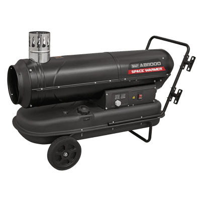 Sealey ABI1000 Indirect Space Warmer® Kerosene/Diesel Heater 102,000Btu/hr with Wheels
