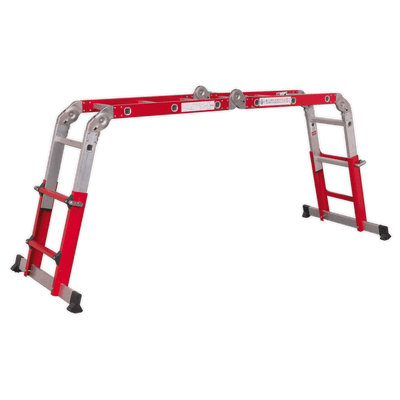 Sealey AFPL2 Aluminium Multipurpose Ladder EN 131 Adjustable Height