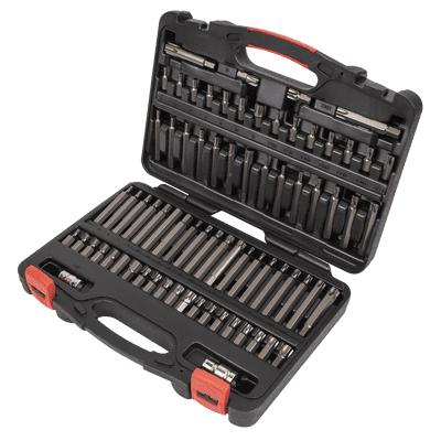 Sealey AK21974P TRX-Star/Security/Hex/Ribe/Spline Bit Set 74pc 3/8