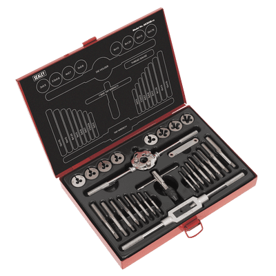 Sealey AK3028 Tap & Die Set 28pc Split Dies Metric