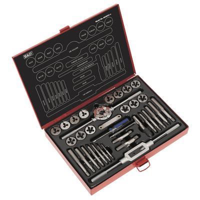 Sealey AK3033 Tap & Die Set 33pc Split Dies Metric/UNF/BSP