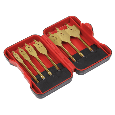 Sealey AK3707FW Flat Wood Drill Bit Set 7pc 1/4