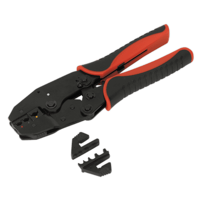Sealey AK3857 Ratchet Crimping Tool Interchangeable Jaws