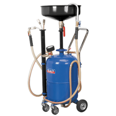 Sealey AK456DX Mobile Oil Drainer with Probes 35L Air Discharge