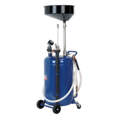 Sealey AK459DX Mobile Oil Drainer with Probes 90L Air Discharge
