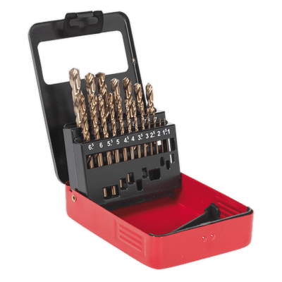 Sealey AK4701 HSS Cobalt Split Point Fully Ground Drill Bit Set 19pc Metric