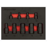 Sealey AK5525 Low Profile Impact Hex Socket Bit Set 1/4