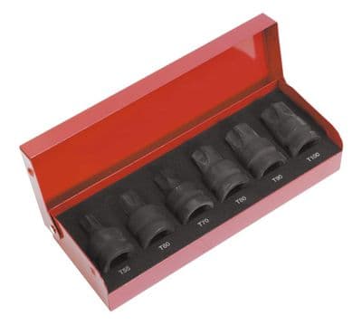 Sealey AK5607 Impact TRX-Star* Socket Bit Set 6pc 1/2