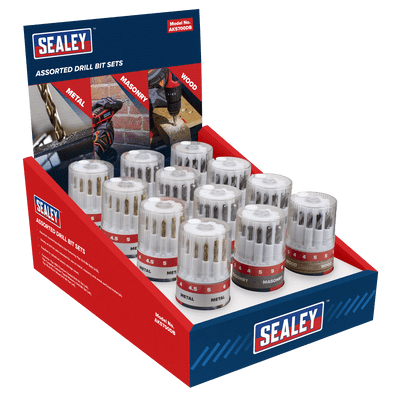 Sealey AK5700DB Drill Bit Sets Assorted Display Box Of 12