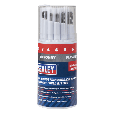 Sealey AK5702 Tungsten Carbide Tipped Masonry Drill Bit Set 11 Piece