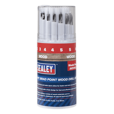 Sealey AK5703 Brad Point Wood Drill Bit Set 11 Piece