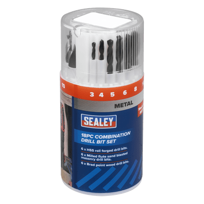 Sealey AK5711 Combination Drill Bit 18 Piece Set