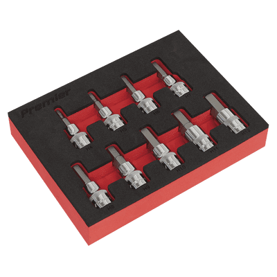 Sealey AK6240 Hex Socket Bit Set 9pc 3/8