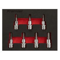 Sealey AK6246 Hex Socket Bit Set 7pc 3/8
