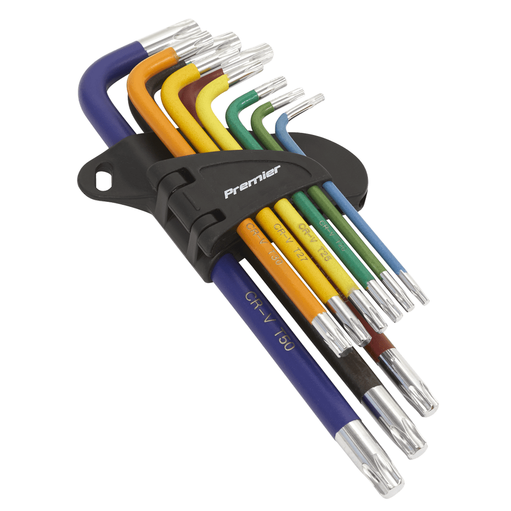 Sealey AK7193 TRX-Star Key Set 9pc Colour-Coded Long