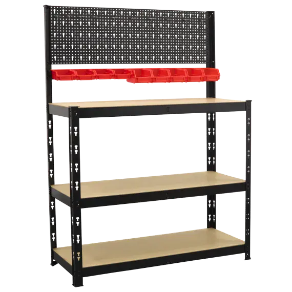 Sealey AP12601 Steel Workbench with Pegboard 1m