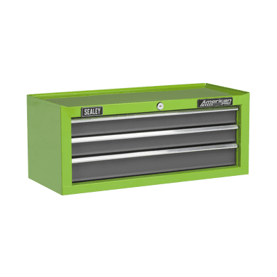 Sealey AP22309BBHV Mid-Box 3 Drawer with Ball-Bearing Slides - Green/Grey