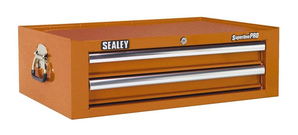 Sealey AP26029TO Mid-Box 2 Drawer with Ball Bearing Slides - Orange