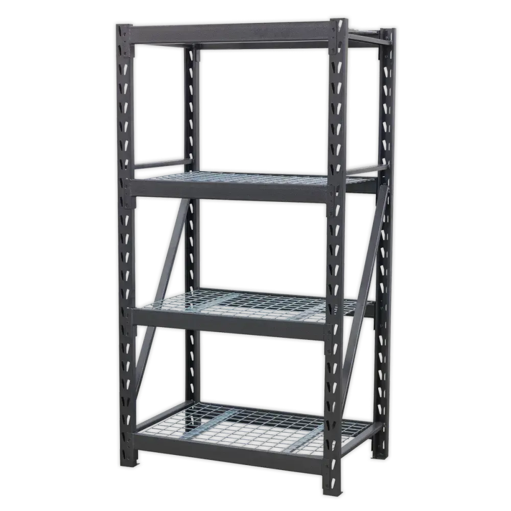 Sealey AP6372 Heavy-Duty Racking Unit with 4 Mesh Shelves 640kg ...