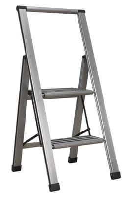 Sealey APSL2 Aluminium Professional Folding Step Ladder 2-Step 150kg Capacity