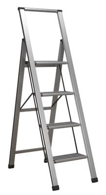 Sealey APSL4 Aluminium Professional Folding Step Ladder 4-Step 150kg Capacity