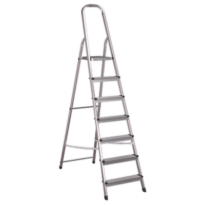 Sealey ASL7 Aluminium Step Ladder 7-Tread EN 131