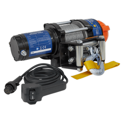 Sealey ATV1135 ATV/Quad Recovery Winch 1135kg (2500lb) Line Pull 12V