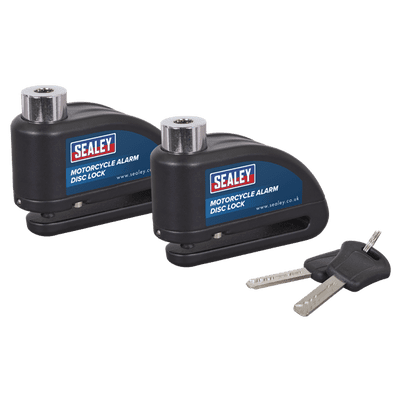 Sealey DL5052 Motorcycle Alarm Disc Lock - Pair