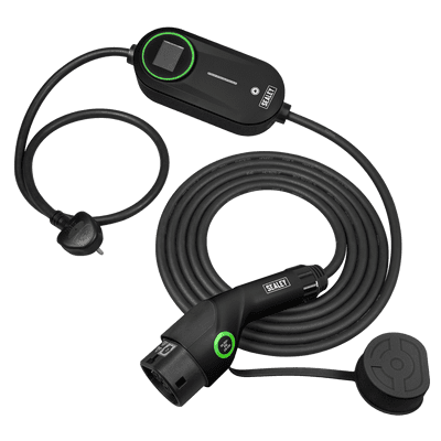 Sealey EVAC2 Adjustable (3.5KW) Type 2 to UK 3-Pin Plug Portable EV Charger - 5m Cable