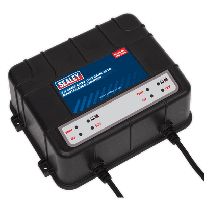 Sealey MBC250 Two Bank 6/12V 10Amp (2 x 5A) Auto Maintenance Charger