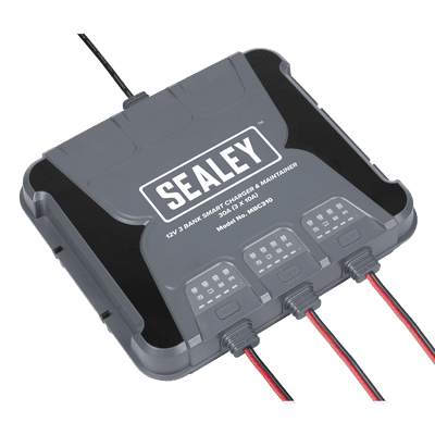Sealey MBC310 3 Bank 12V Smart Charger & Maintainer 30A (3 x 10A)