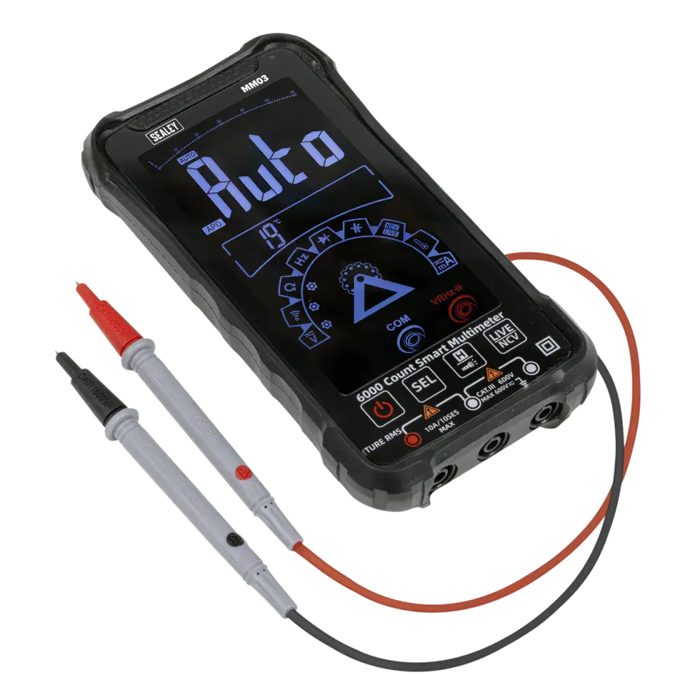 Sealey MM03 Touchscreen Rechargeable Auto-Ranging Digital Smart ...