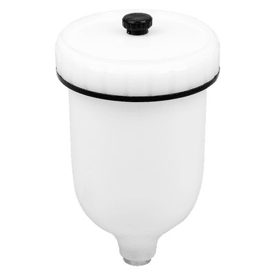 Sealey PC01 Paint Spray Gun Pot with Brass Fitting 600ml - White