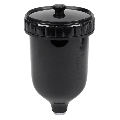 Sealey PC02 UV Paint Spray Gun Pot with Brass Fitting 600ml - Black