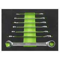 Sealey S01142 Ratchet Combination Spanner Set 7pc Metric