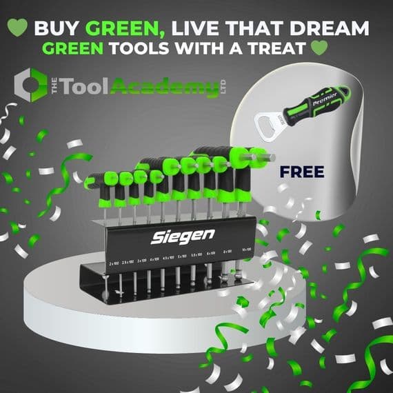 Sealey S01150-AK4368HV Ball-End T-Handle Metric Hex Key 10 Piece Set With Bottle Opener