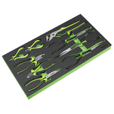 Sealey S01277 Mixed Pliers 9 Piece Set In EVA Foam Tool Tray