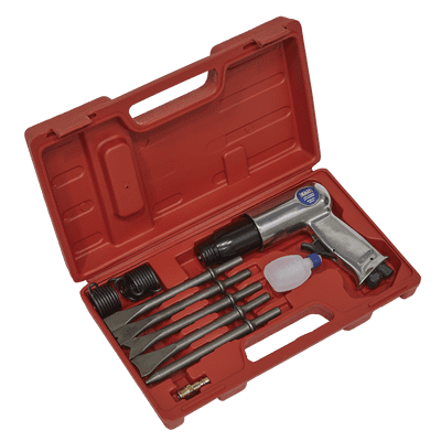 Sealey SA11 Air Hammer with Chisels Long Stroke