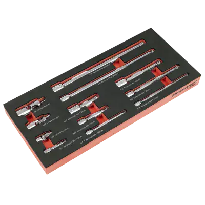 Sealey TBT44 Wobble Extension Bar Set with Tool Tray 1/4