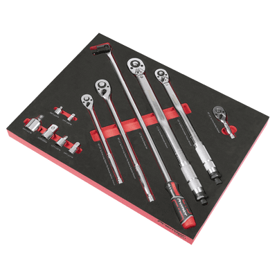 Sealey TBT45 Ratchet, Torque Wrench, Breaker Bar & Socket Adaptor Set 3/8