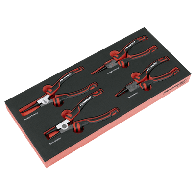 Sealey TBT57 Circlip Pliers Set with Tool Tray 4pc