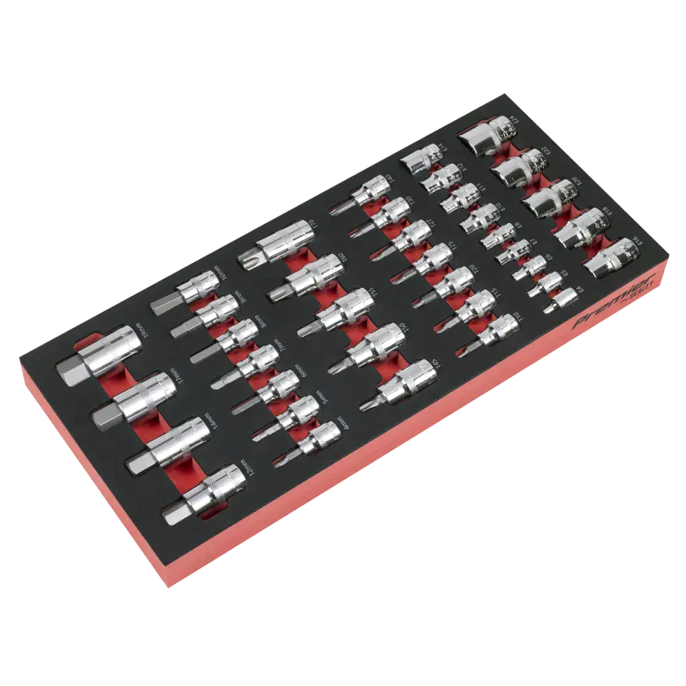 Sealey TBT61 Socket Bit Set with Tool Tray 37pc
