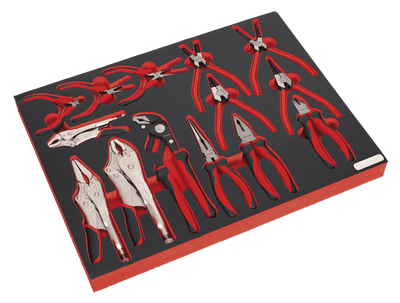 Sealey TBTP05 Tool Tray with Pliers Set 14pc