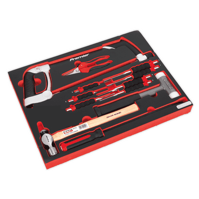 Sealey TBTP06UK Tool Tray with Hacksaw, Hammers & Punches 12pc