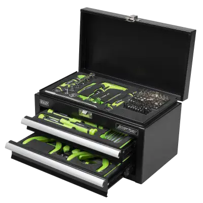 Sealey Tools S01335 Siegen Mini Toolbox 2 Drawer with Tool Kit 111pc