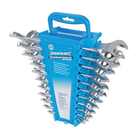 Silverline 633470 22 Piece Metric & AF Combination Spanner Set